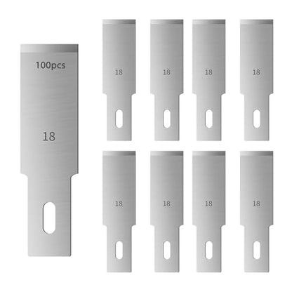 Headley Tools #18 Hobby Knife Blades(Pack of 100),Art Blades Cutting Tool with Storage Case for Craft, Hobby, Scrapbooking, Stencil - size: #18-100pcs