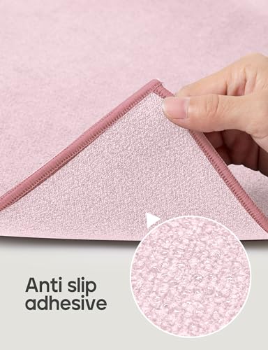 Heathyoga Yoga Mat Towel Non Slip for Hot Yoga Towel with Silicone Grip & Free Spray Bottle, 72"X26" Extra Large Microfiber Yoga Towel for Bikram, Pilates, Fitness - color: Pink