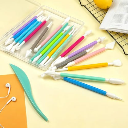 VYNFLICK 20pcs Clay Tools, Pottery Carving Tools, Practical Polymer Clay Sculpting Tools Kit, Air Dry Clay Tools Set for Adults, Pottery Craft, Sculpting,Modeling,Shaping