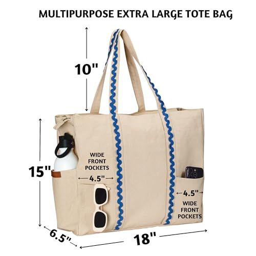 Folkulture Beach Tote Bags For Women, Beach Must Haves 2026-18x15 Inch | Waterproof,Sandproof, Large Tote Bags for Women, Swimming Pool, Beach Essentials, Simple Modern Pool Bag, Bolsos Para Mujeres - color: Biscuit
