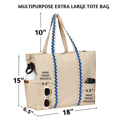 Folkulture Beach Tote Bags For Women, Beach Must Haves 2026-18x15 Inch | Waterproof,Sandproof, Large Tote Bags for Women, Swimming Pool, Beach Essentials, Simple Modern Pool Bag, Bolsos Para Mujeres - color: Biscuit
