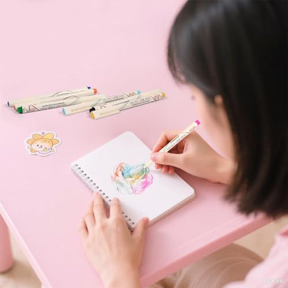 01 Micro Fine Point Pen Set - 24 Waterproof Archival Ink Colors, 0.25mm Fineliner Pens for Art Illustrations, Sketching, Anime, Manga, Technical Drawings & Scrapbooking-fan - color: 24 Colors-W
