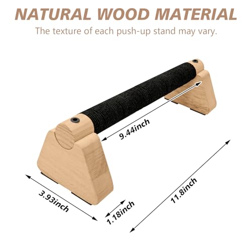 Parallettes Bars - Wooden Calisthenics Equipment for Handstand Training, Push Up Bars & Calisthenics Bar - Handstand Blocks and Pushup Handles for Men - size: 30cm