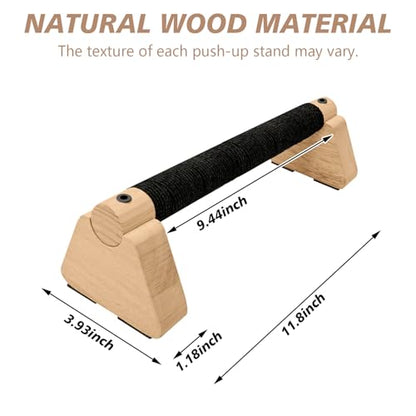 Parallettes Bars - Wooden Calisthenics Equipment for Handstand Training, Push Up Bars & Calisthenics Bar - Handstand Blocks and Pushup Handles for Men - size: 30cm