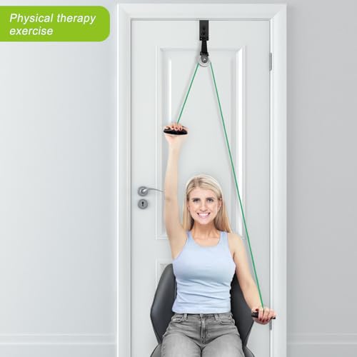 BeneLabel Heavy Duty Door Anchor Attachment - Shoulder Pulley for Rotator Cuff Recovery - Over Door Rehab Exerciser for Strength Training, Physical Therapy, Home Gym - Compatible with Any Resistance