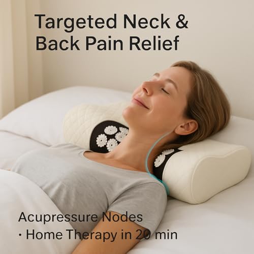 Acupressure Pillow – Memory-Foam Cervical Support for Neck & Back Pain Relief – Therapeutic Trigger-Point Massage Device