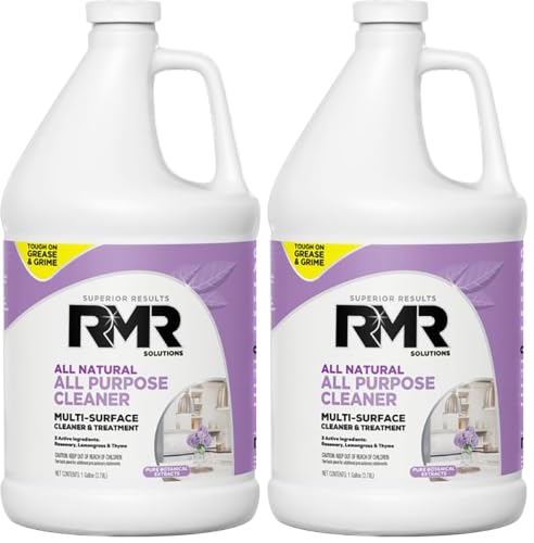RMR All Natural All-Purpose Cleaner - Non-Toxic, Rinse-Free Multipurpose Cleaning Supplies, Biodegradable 1 Gallon Bottle, Modern Botanical Scent (Pack of 2) - size: 128 Fl Oz (Pack of 2)