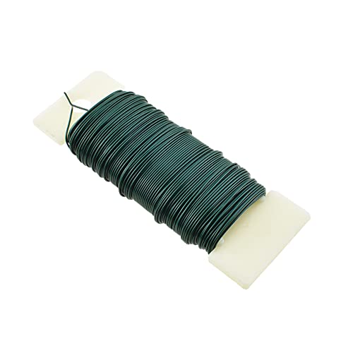 HAHIYO 22Gauge Green Flexible Metal Floral Wire - 1 Roll, 38 Yards (115 Feet) for Crafts, Christmas Wreaths, Tree & Flower Arrangement, Wedding DIY - color: Green, size: 22Gauge-1P/38Yards