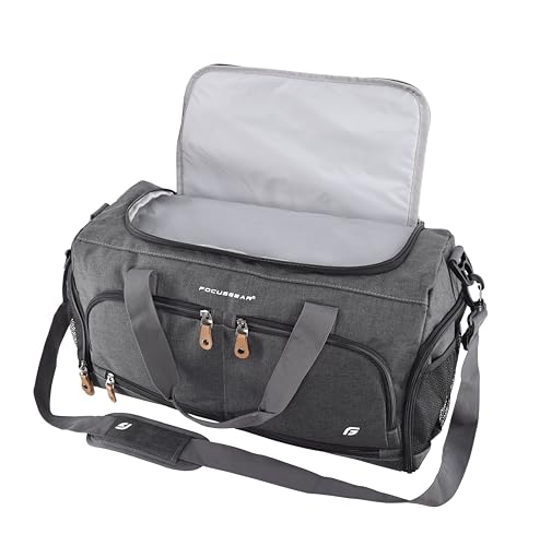 Ultimate Gym Bag 2.0: The Durable Crowdsource Designed Duffel Bag with 10 Optimal Compartments Including Water Resistant Pouch - color: Charcoal, size: Medium (20")