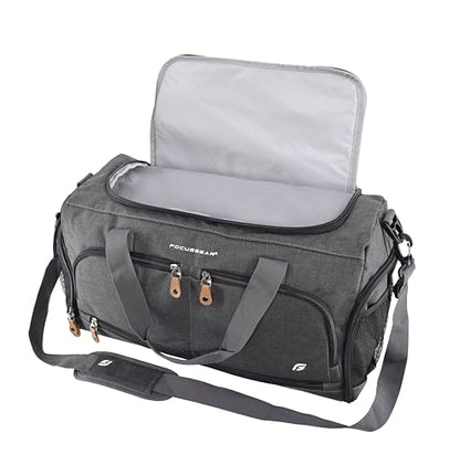 Ultimate Gym Bag 2.0: The Durable Crowdsource Designed Duffel Bag with 10 Optimal Compartments Including Water Resistant Pouch - color: Charcoal, size: Medium (20")