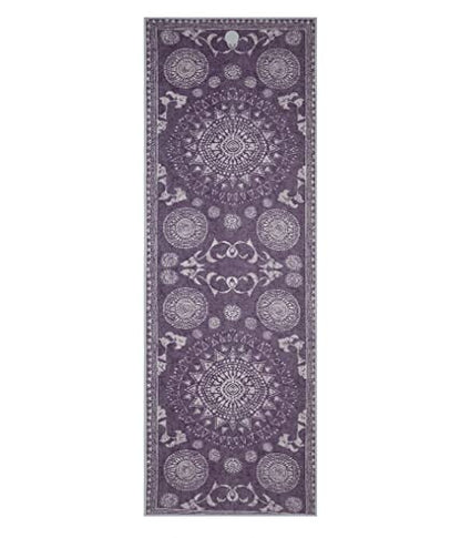 Manduka Yogitoes Hot Yoga Mat Towel - 71" | Moisture Activated Grip | Patented Silicone Nubs | Highly Absorbent, Durable & Easy Care | Made from Recycled Materials | 71 x 24 Inches | Geija Purple - color: Geiija Purple, size: 71" x 24"