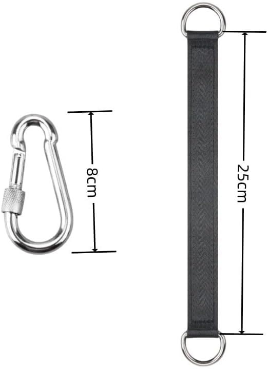 Heavy Duty Pull Up Bar Hanging Straps with Safety Lock Carabiners, Reinforced Nylon Suspension Straps for Boxing Sandbag, Yoga Swing & Indoor Gym Accessories