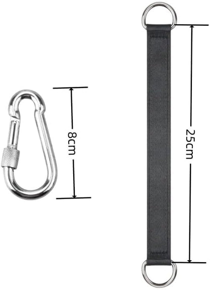 Heavy Duty Pull Up Bar Hanging Straps with Safety Lock Carabiners, Reinforced Nylon Suspension Straps for Boxing Sandbag, Yoga Swing & Indoor Gym Accessories