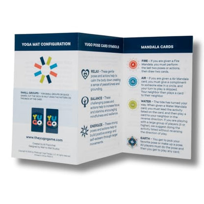 Yugo Yoga Cards for Kids & Families - Award Winning - Interactive Yoga Card Game with Yoga Poses, Balance, Movement & Mindfulness Activities