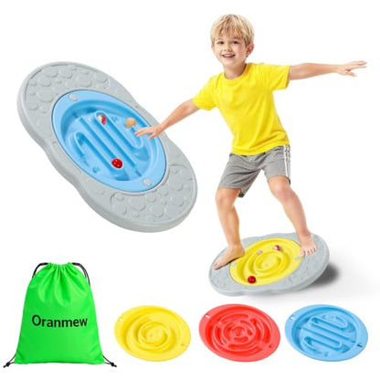 Kids Maze Balance Board with Bag, 2-in-1 Sensory Training Toy, Ages 3-12