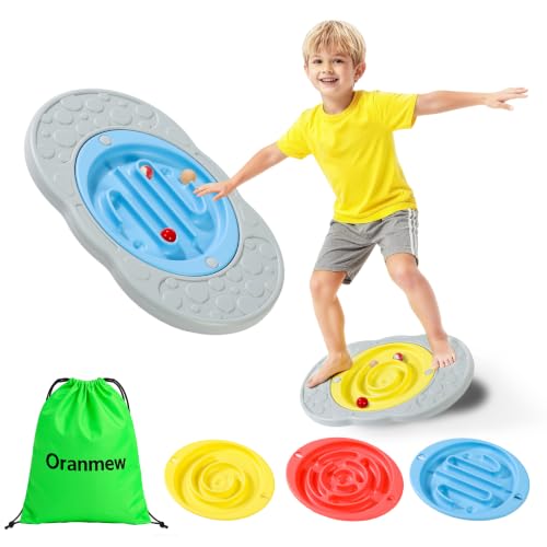 Kids Maze Balance Board with Bag, 2-in-1 Sensory Training Toy, Ages 3-12