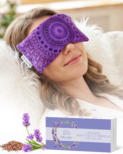 Hihealer Lavender Eye Pillow for Relaxation, Yoga, Sleep, Weighted Eye Mask - color: Deep Royal Purple
