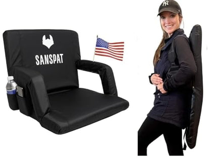 Stadium Seat with Back and Cushion: Regular 23” bleacher Chairs, Stadium Chairs on Hard Benches. Recommended for Extra Space Comfort, a Premium Chair for Bleachers