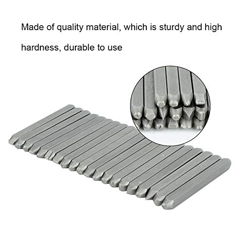 Fayelume 20 PCS Metal Stamping Kit, Metal Stamps for Steel, Jewelry Anvil Chisel, for Jewelry Carbon Steel Flower Hole Punch Tool