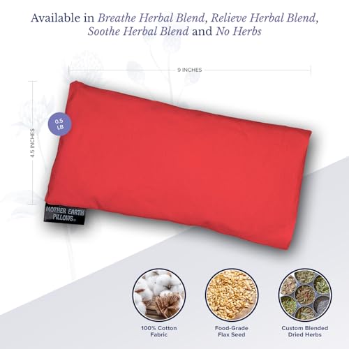 Mother Earth Pillows Therapeutic Eye Pillow (Red - Relieve Herbal Blend) - color: Red - Relieve Herbal Blend