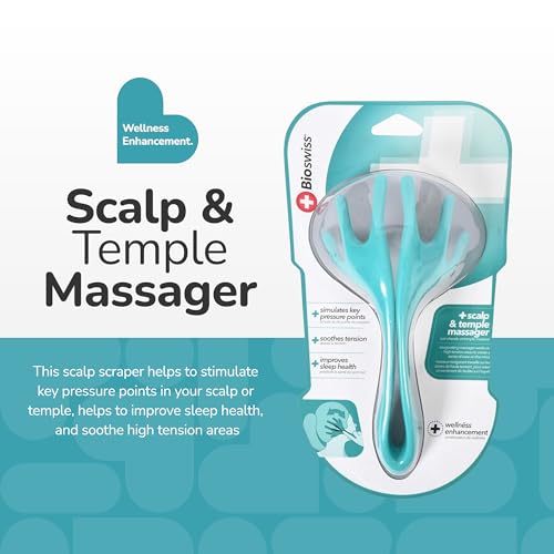 BioSwiss Head Massager, Handheld Scalp and Temple Tingler and Scratcher, Relaxing Hair and Head Stimulation Tool - style: Scratcher