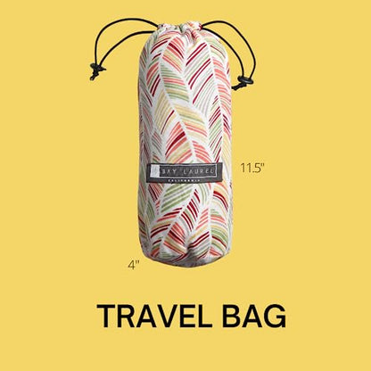 BAY LAUREL Turkish Beach Towel with Travel Bag 39 x 71 Quick Dry Sand Free Lightweight Large Oversized Towels Light - color: Lemon Yellow