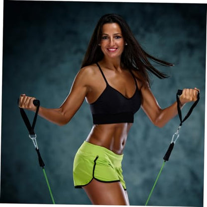 Garneck 4pcs Resistance Band Handles Plastic D Ring Exercise Strap Foam Handle Band Fitness Equipment for Home Gym Overhead Strength Training Stretching Black - color: 4pack