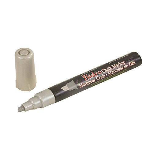 JAM PAPER Dustless Erasable Chalk Markers - Chisel Tip Liquid Chalk Marker - Silver Metallic - 2/Pack - color: Silver Metallic
