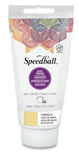 Speedball Fabric Block Printing Ink, 2.5-Ounce, Cornsilk