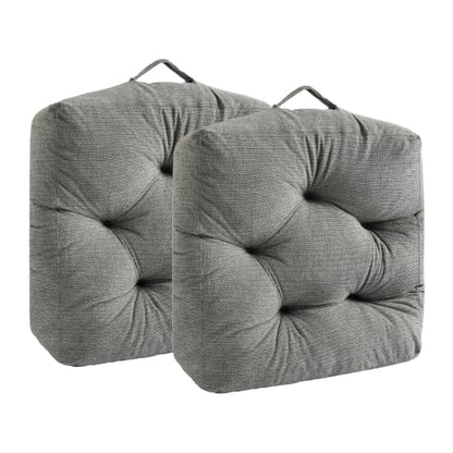 Floor Pillow Cushion with Handle for Adults Women Men | Large Meditation & Sitting Cushion Pillow for Tatami, Living Room, Yoga (2, Gray, Square, 22" x 22" x 6") - color: Gray, Square