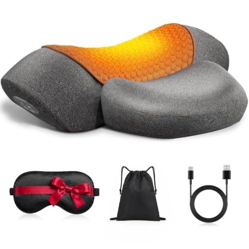 Upalled Cordless Heated Neck Massager Pillow for Pain Relief Deep Tissue
