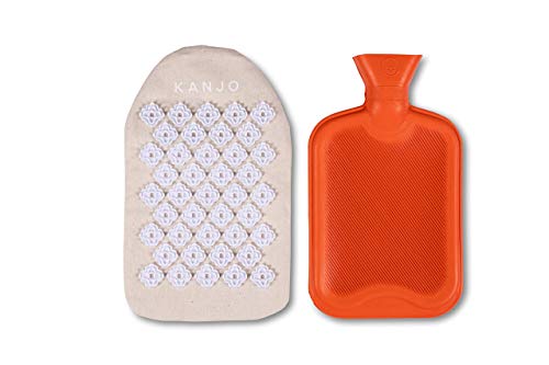 Kanjo Heat Therapy Acupressure Pillow - Neck and Stomach Pillow - Relieve Neck and Stomach Pain - Includes Travel Bag