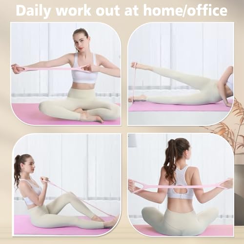 Figure 8 Fitness Resistance Bands, Elastic Bands with Handles for Working Out,Arm|Back|Shoulder Training Elastic Ropes,Exercise Equipment for Physical Therapy Stretching Yoga Pilates - color: 3 color