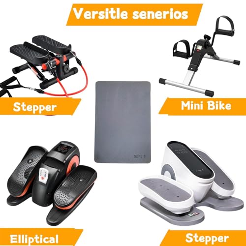 Under Desk Elliptical Equipment Mat, Electric Leg Foot Exerciser Machine Mat while Sitting for Seniors, Anti-slip and Lightweight Ellipse Rubber Matt to Protect Concrete, Hardwood Floors,Carpet, Large