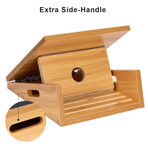 StrongTek Wooden Slant Board, Extra-Large 16 x 18 in, 5 Adjustable Angles | Standard and XL Sizes, Full or Partial Non-Slip Surfaces, Side Carry Handle, Calf and Ankle Stretching, Squats and Rehab - style: Extra-Large