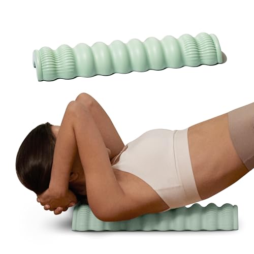 Wave Pillow II - Spine Stretcher Massage Tool, Yoga & Piliates Spine Alignment Corrector for Back Pain Relief, Neck, Shoulder, Lower Back & Hip Massage Device (Soft Mint) - color: Wave Pillow Ii(soft Mint)