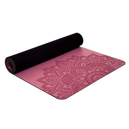 YOGA DESIGN LAB | The Infinity Mat | Luxurious Non-Slip Design Provides Unparalleled Grip to Support and Align You Beautifully | Eco-Friendly | w/Carrying Strap! - color: Mandala Rose, size: 5mm