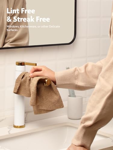 Fantasticlean Microfiber Cleaning Cloth Roll- 90 Sheets, 12" x 12" (Tan) - color: Tan, size: 90 pack