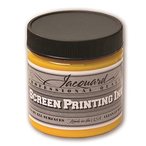 Jacquard Professional Screen Print Ink, Water-Soluable, 4oz Jar, Process Yellow (140)