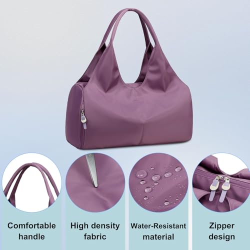 Forestfish Gym Bag For Women With Shoes Compartment & Wet Dry - color: Purple
