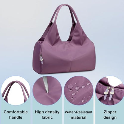 Forestfish Gym Bag For Women With Shoes Compartment & Wet Dry - color: Purple