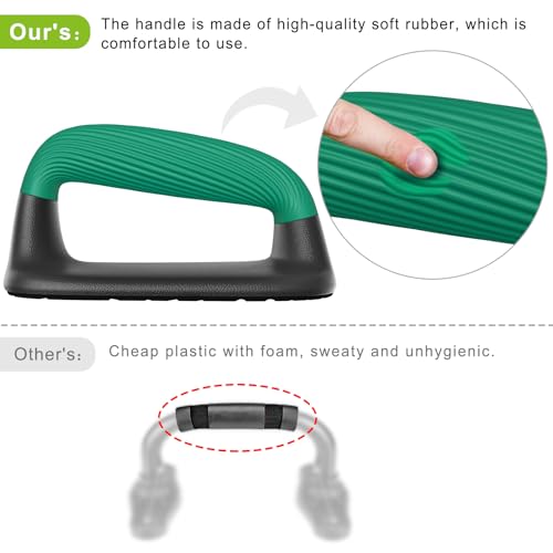 Kipika Push Up Bars, Pushup Stands, Anti-Slip Soft Plastic Push Up Handles, Bottom Anti-Slip Pad, Strength Training Equipment, Perfect for Floor Workout Exercise - color: E: Black & Green