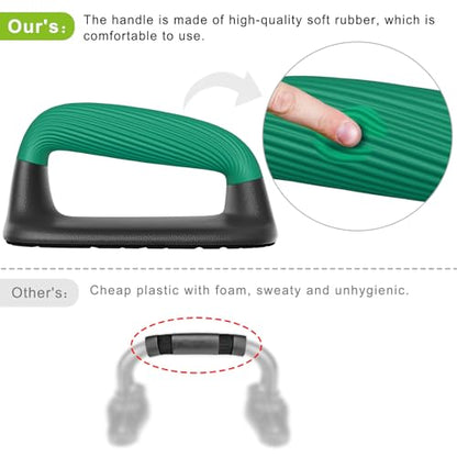 Kipika Push Up Bars, Pushup Stands, Anti-Slip Soft Plastic Push Up Handles, Bottom Anti-Slip Pad, Strength Training Equipment, Perfect for Floor Workout Exercise - color: E: Black & Green