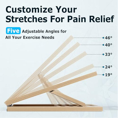 Wooden Slant Board for Calf Stretching, 5 Adjustable Angles, 2684