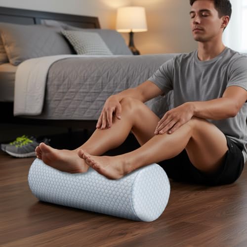 Novabright 2 Pcs Cooling Cervical Neck Roll Pillow for Sleeping Memory Foam - size: 15.8 x 6 Inch