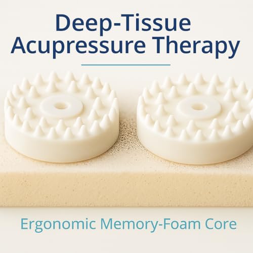Acupressure Pillow – Memory-Foam Cervical Support for Neck & Back Pain Relief – Therapeutic Trigger-Point Massage Device