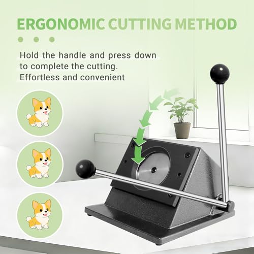 2.28" 58mm Button Paper Cutter, 2.75”/70mm Diameter Circle Cutter Circle Punch, Graphics Punch Cutter, 70mmDie Cut Machine for Making 2.28" 58mm Mode Buttons Machine (2.75”/70mm Cutting Diameter)