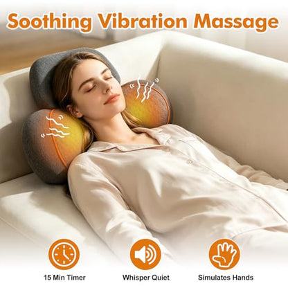 3 in 1 Heated Neck Massage Pillow Support for Neck Hump