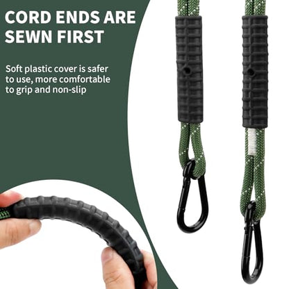 Heavy Duty Tree Swing Ropes, Hammock Tree Straps Hanging Kit, for Outdoor Swings Hammock Playground Set Accessories (5ft,61",Green,2Pack) - size: 61''(5FT)-2 Pack