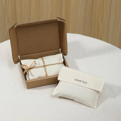 Weighted Eye Pillow with Clear Quartz Fill, Silk Satin Sleep Mask, Meditation & Yoga Eye Cover, Light-Blocking Eye Mask for Rest, Relaxation & Mindful Use - color: Brown